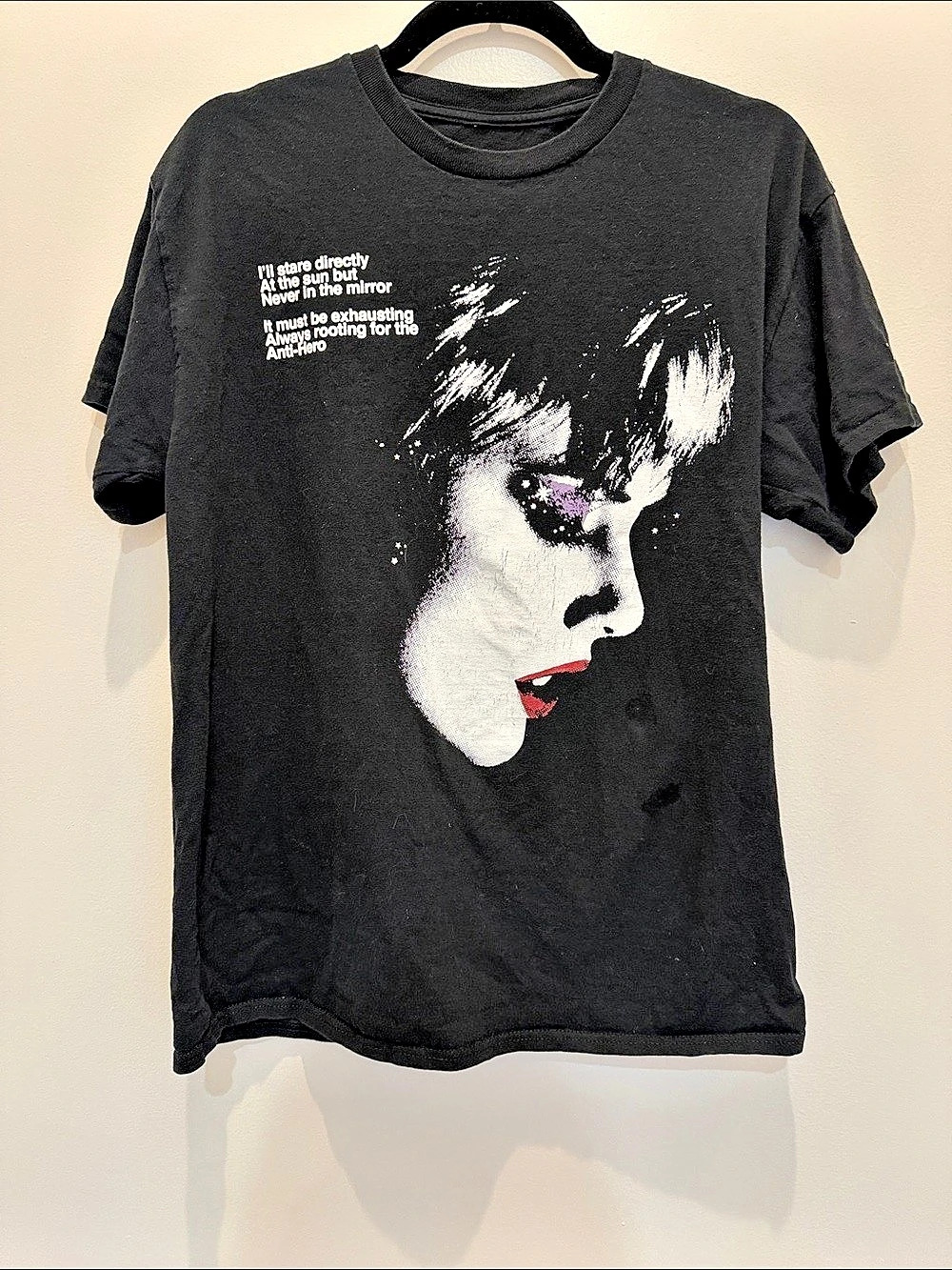 Taylor Swift Midnights Rooting for the Anti-Hero T-Shirt Graphic Tee in Black